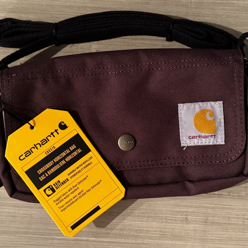 Carharrt Crossbody Horizontal Bag - Dark Brown (Style #B0000376) New!